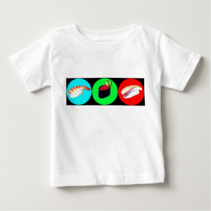 Camiseta Para Bebê 3 pouco Sushies