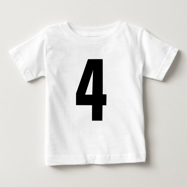 Camiseta Para Bebê 4º aniversário Idade 4 Toddler T-shirts (Frente)
