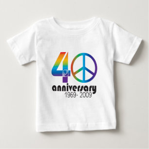 Camiseta Para Bebê 40th Aniversário 1969-2009