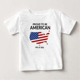 Camiseta Para Bebê 4 de julho