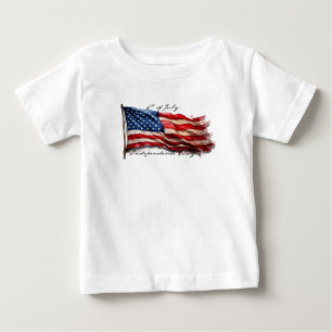 Camiseta Para Bebê 4 de julho - Celebrar com a bandeira dos EUA