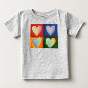 Camiseta Para Bebê 4 Love Hearts Art Custom Shirts
