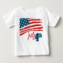 Camiseta Para Bebê 4o do t-shirt da criança de julho