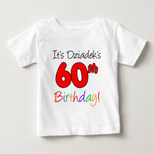 Camiseta Para Bebê 60º Aniversário de Dziadek