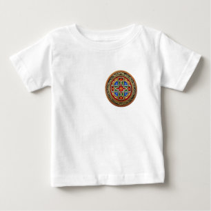 Camiseta Para Bebê [600] Cruz Celta [Dourado+Enamel]