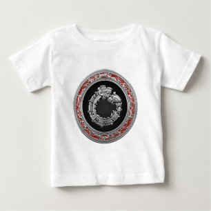 Camiseta Para Bebê [600] Deus Serpente Quetzalcoatl [Prata]