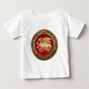 Camiseta Para Bebê [600] Dragão islandês, Landvættir [ouro]