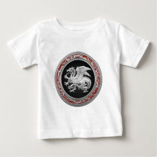 Camiseta Para Bebê [600] Dragão islandês, Landvættir [prata]