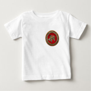 Camiseta Para Bebê [600] Hokusai - Shoki Riding Shishi Lion