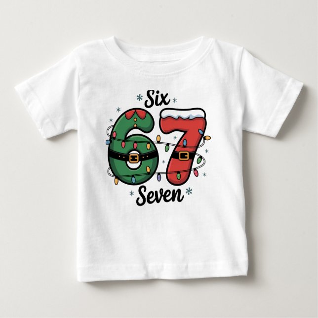 Camiseta Para Bebê 67 Meme Christmas Lights (Frente)