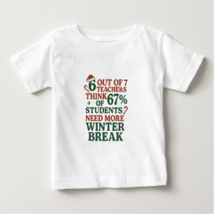 Camiseta Para Bebê 6 7 Professor Seis Sete 67 Papai Noel Gen Alpha