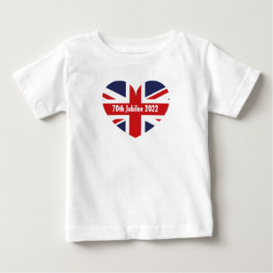 Camiseta Para Bebê 70 Jubilee 2022 British Flag