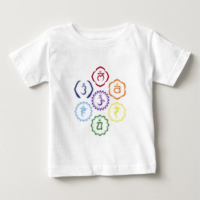 Camiseta Para Bebê 7 Chakras em um Círculo (Frente)