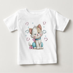 Camiseta Para Bebê 80 Doce 20 Caos Gato
