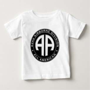 Camiseta Para Bebê 82º Patch Casual da Divisão Aerotransportada