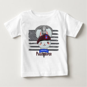 Camiseta Para Bebê 82.a divisão de bordo Paratrooper