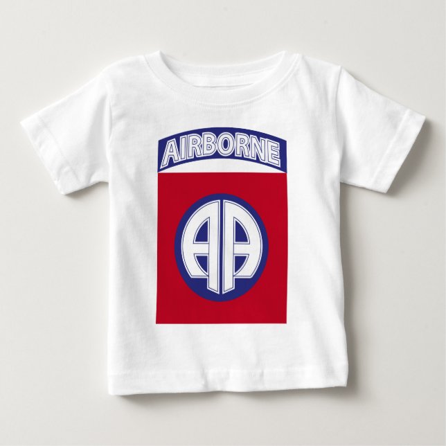 Camiseta Para Bebê 82.a Divisão de Combate Aéreo (Frente)
