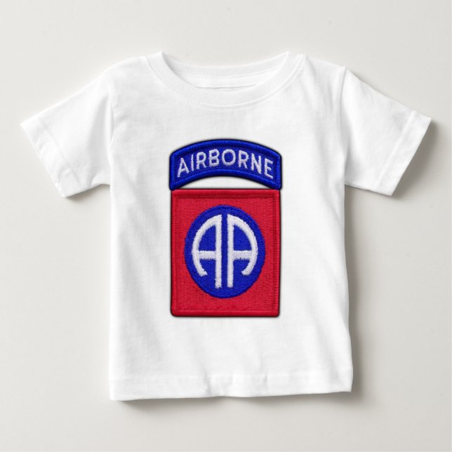 Camiseta Para Bebê 82.o ABN, Airborne Vets LRRP (Frente)