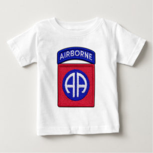 Camiseta Para Bebê 82nd ABN Div transportado por via aérea controla