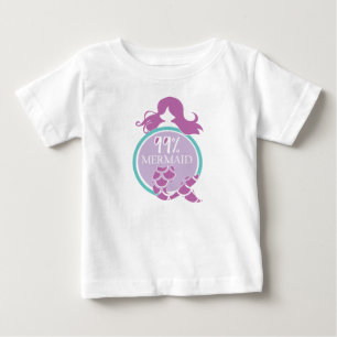 Camiseta Para Bebê 99% Sereia