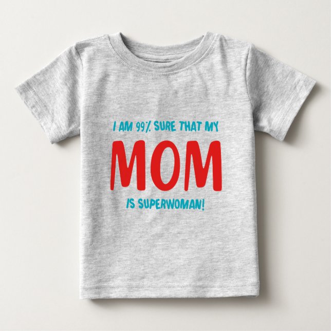 Camiseta Para Bebê 99% Super-Mulher (Frente)