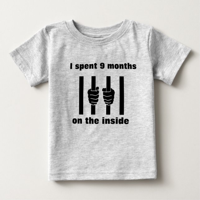 Camiseta Para Bebê 9 meses na Dentro (Frente)