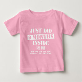 Camiseta Para Bebê 9 Months Inside