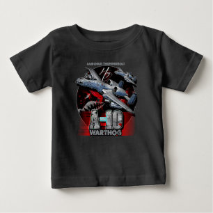 Camiseta Para Bebê A10 Warthog Fairchild Thunderbolt USAF Fighter Air
