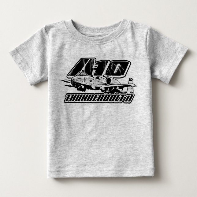 Camiseta Para Bebê A-10 Thunderbolt II Baby Romper T-Shirt (Frente)