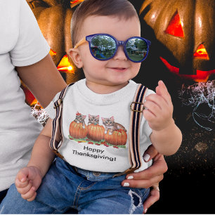 Camiseta Para Bebê A acção de graças é o Meow do gato