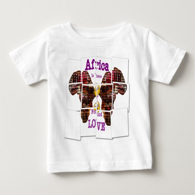 Camiseta Para Bebê A África é onde encontrei o Amor (Frente)