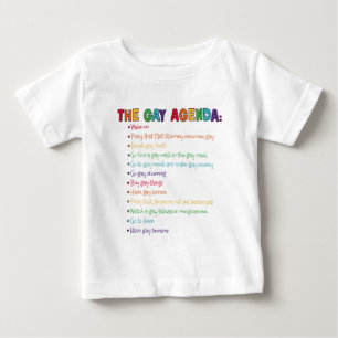 Camiseta Para Bebê A Agenda de Gay