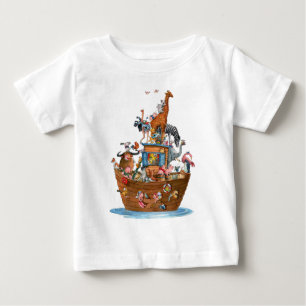 Camiseta Para Bebê A arca de Noah dos animais - t-shirt do bebê