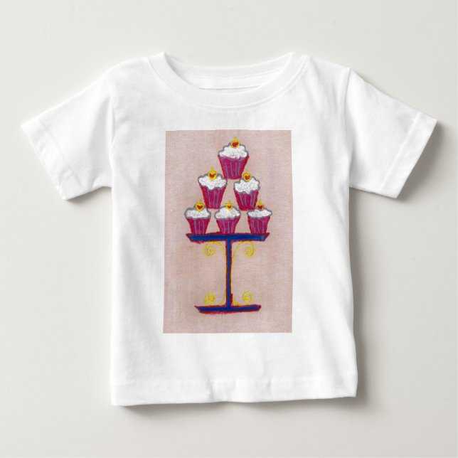 Camiseta Para Bebê A Arena de Cupcake Inspiracional magnífica de Ache (Frente)