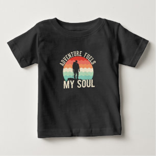Camiseta Para Bebê A Aventura Comanda A Minha Alma - Vagueia, Explora