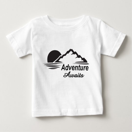 Camiseta Para Bebê A aventura espera o excelente da natureza fora