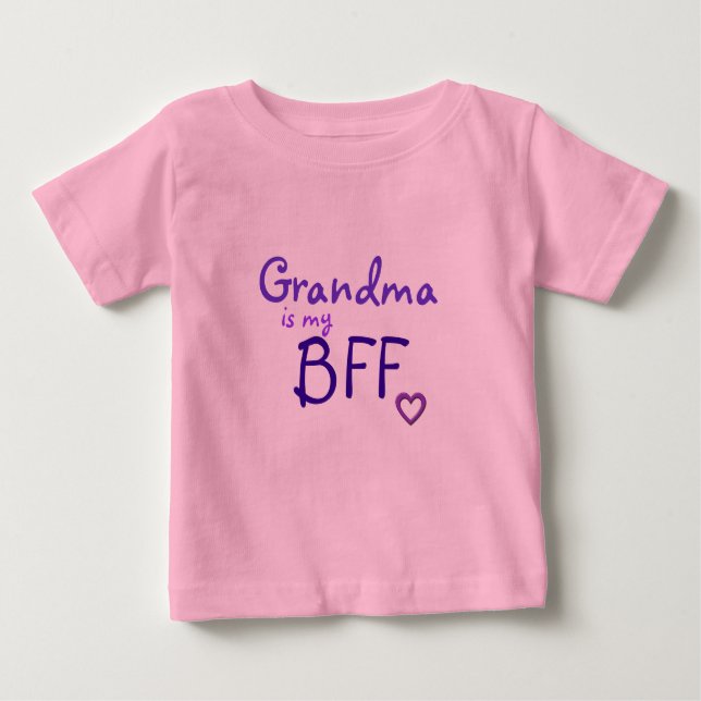 Camiseta Para Bebê A avó é meu BFF (Frente)