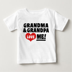 Camiseta Para Bebê A avó e o vovô amam-me