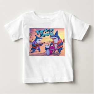 Camiseta Para Bebê A Banda de Tubarões da Parte