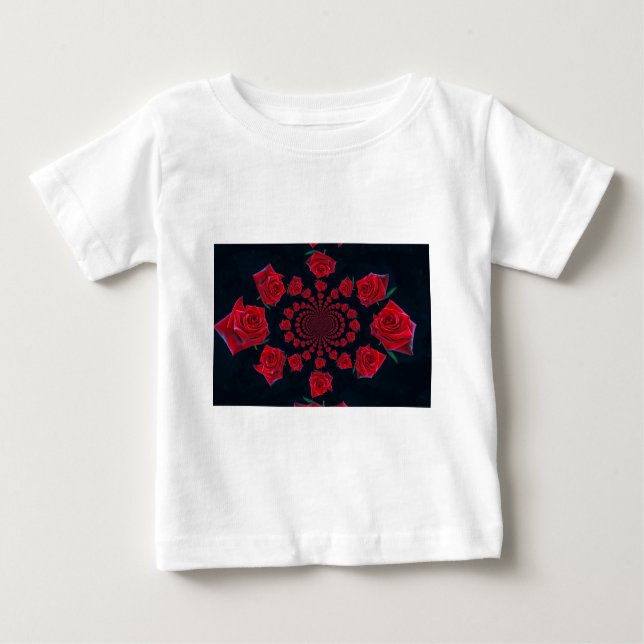 Camiseta Para Bebê A Beleza dos Rosas: Fantasia Floral (Frente)