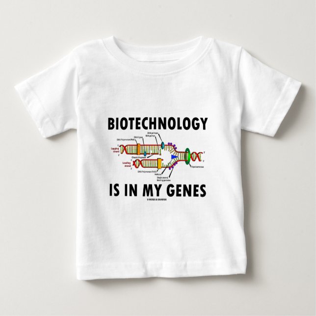 Camiseta Para Bebê A biotecnologia está em meus genes (a réplica do (Frente)