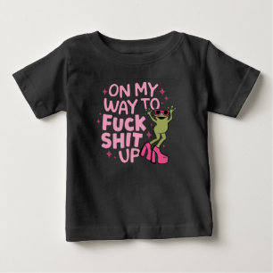 Camiseta Para Bebê A caminho de causar caos