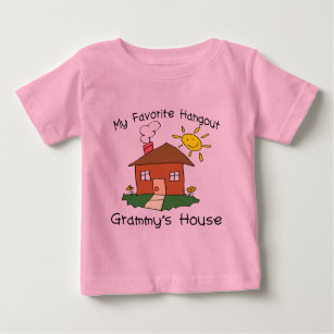 Camiseta Para Bebê A casa de Grammy favorito do lugar frequentado