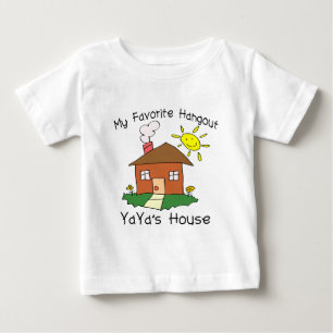 Camiseta Para Bebê A casa de YaYa favorito do lugar frequentado