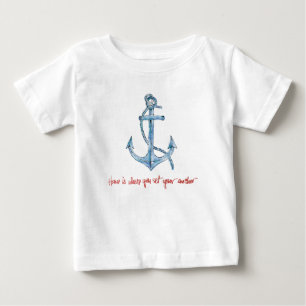 Camiseta Para Bebê A casa é o lugar aonde você ajusta sua âncora