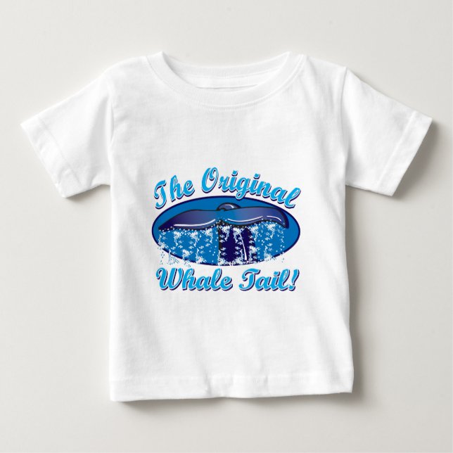 Camiseta Para Bebê A Cauda de Baleia Original (Frente)