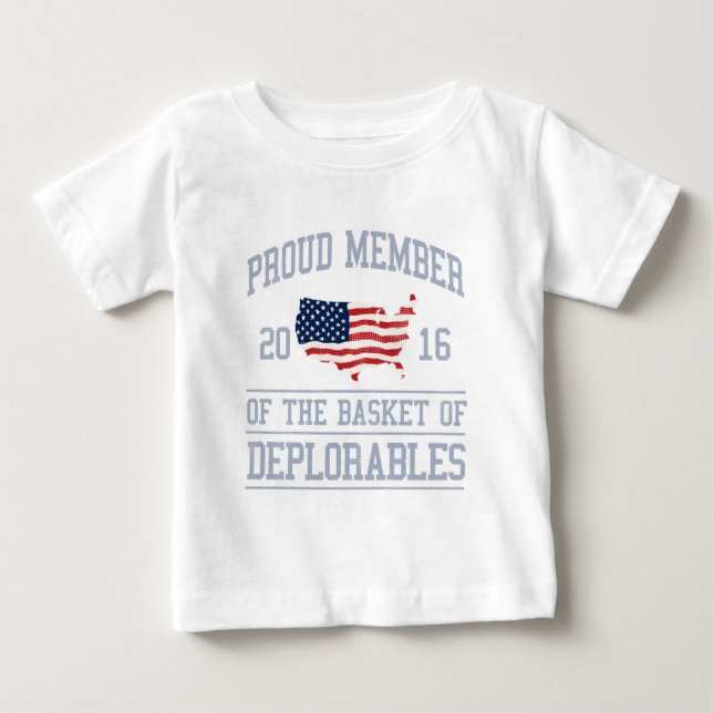 Camiseta Para Bebê A cesta de Deplorables (Frente)