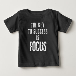 Camiseta Para Bebê A chave para o sucesso é focar a motivação