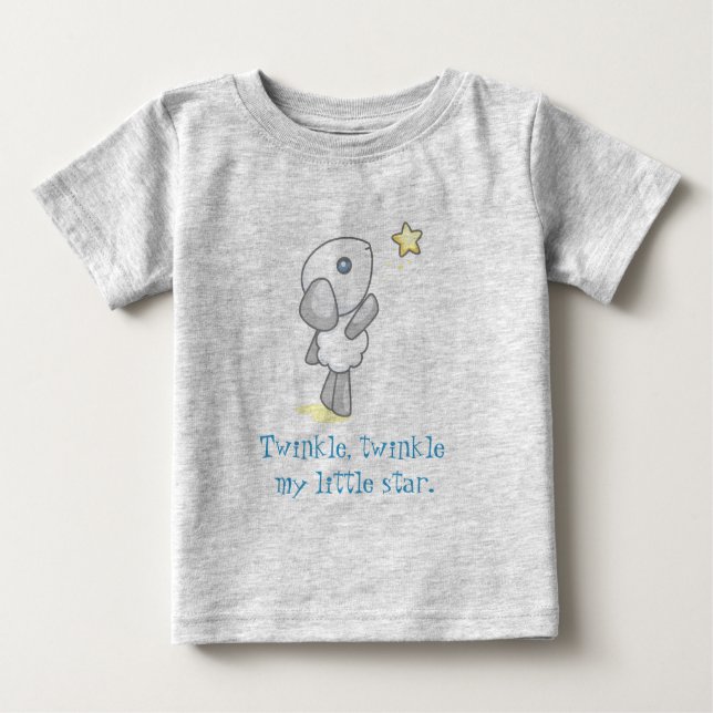 Camiseta Para Bebê A cintilação, cintila minha estrela pequena (Frente)