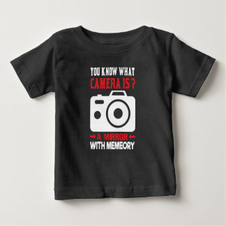 Camiseta Para Bebê A Citação Do Fotógrafo Sabe O Que É A Câmera?